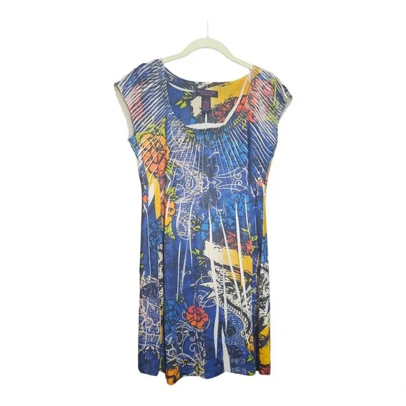 signature by robbie bee blue dress Signature By Robbie Bee Dress Womens 12 Blue 100% Silk Velour Midi  Fairycore